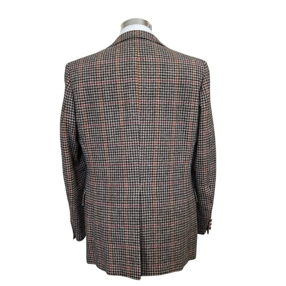 Alexander Shields Houndstooth Blazer 37R Career Dark Academia Wool‎ Preppy Bloke